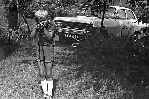 Boris Brendza With Pretend Gun
