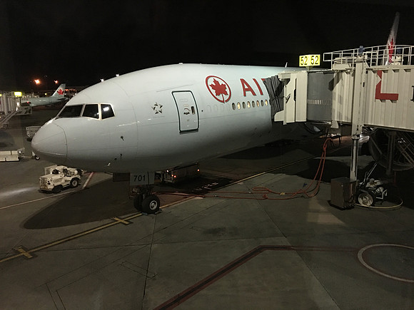 Air Canada B777 Parked At The Gate In Vancouver
