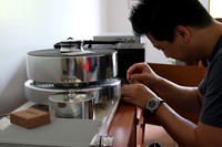 Edward Ku Setting Up Fat Bob Turntable At Rafe's Apartment
