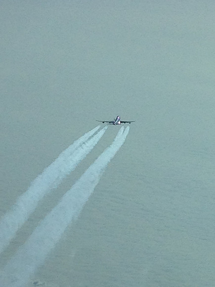 B747 Flying Underneath Us In Eastern Russia
